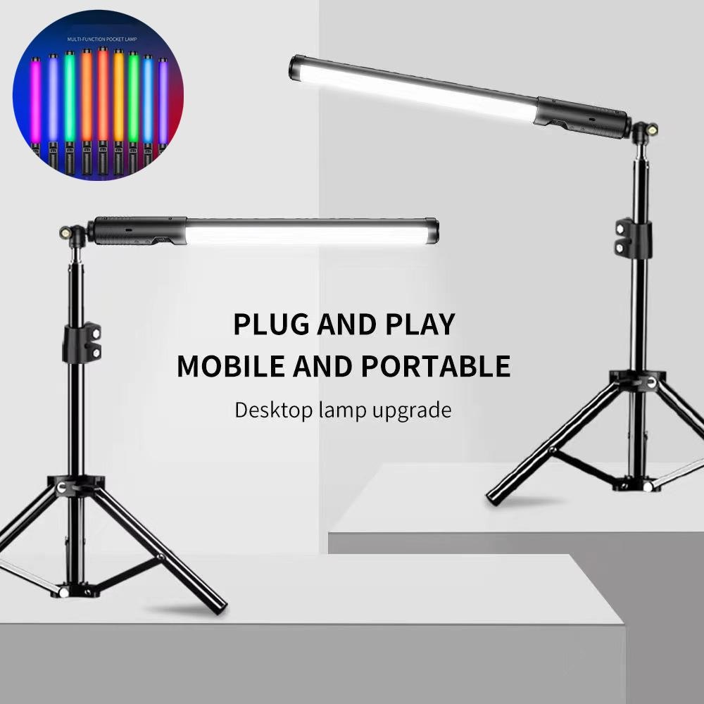RGB Colorful LED Stick Fill Light Handheld 10W 3000K LED Flash Light stick Speedlight Photographic Lighting