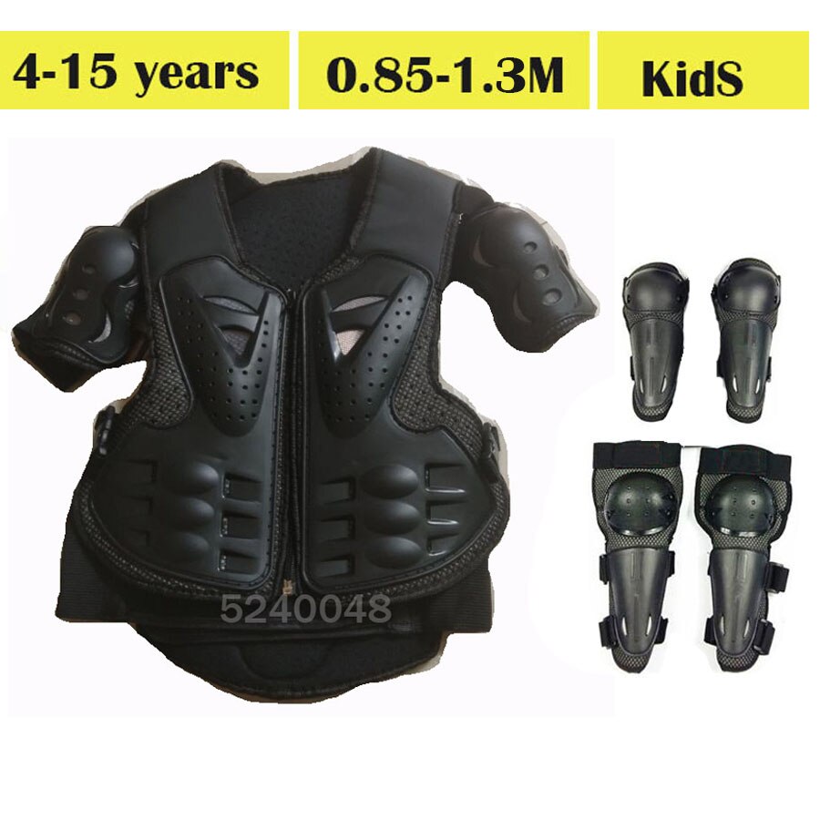 Kinderen MTB Full Body protect armor Motorrijden schaatsen Vest Knie Elleboog guard Kids Moto Apparatuur