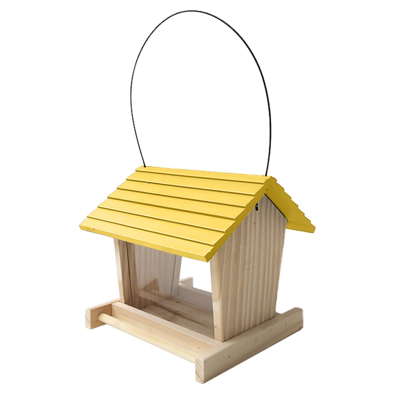 Wooden Bird Feeder Courtyard Villa Balcony Hanging Rainproof Bird Feeder: D