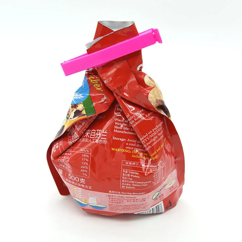 5 stks/partij Keuken Accessoires Kleurrijke Snack Plastic Clip Voedsel Opslag Afdichting Tool Fruit Behoud Zak Houder Keuken Gadget