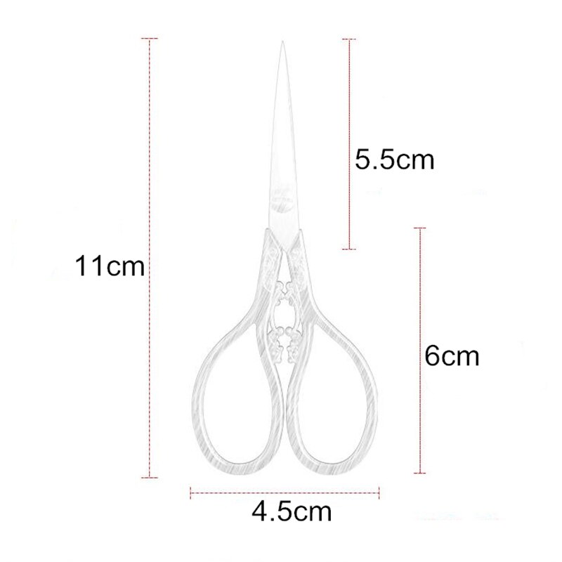 4.2 Inch Antieke Stijl Naaien Schaar Gadget Cuts Straight Guided En Stof Ambachten Kleermaker Schaar Huishoudelijke Snijgereedschap, Q