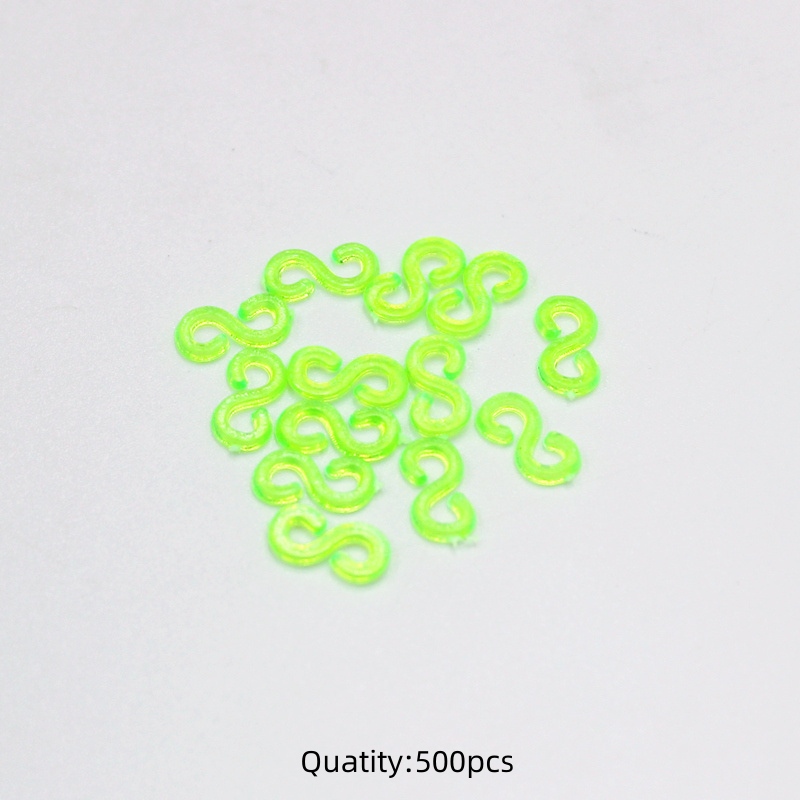200/500 Stuks S Clip Haak Sluitingen Connectors Rubber Band Kit Set Voor Armbanden Ketting Handgemaakte Craft Sieraden Maken accessoires: Light Grey