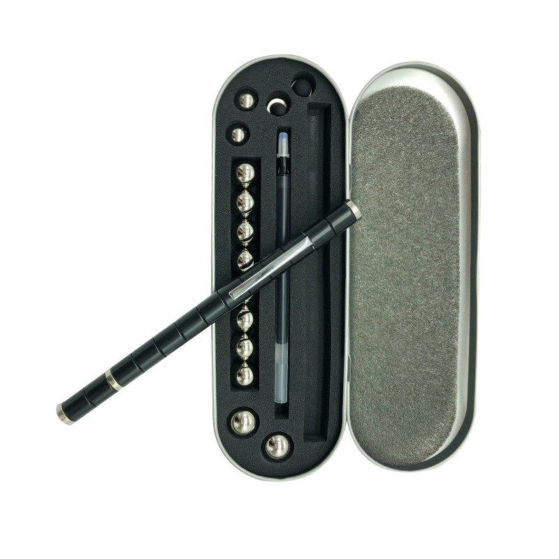 Bbsky magnetische pen metalen variëteit magneet magnetische waterdichte condensator cool play variabele decompressie pen  c338: Grijs