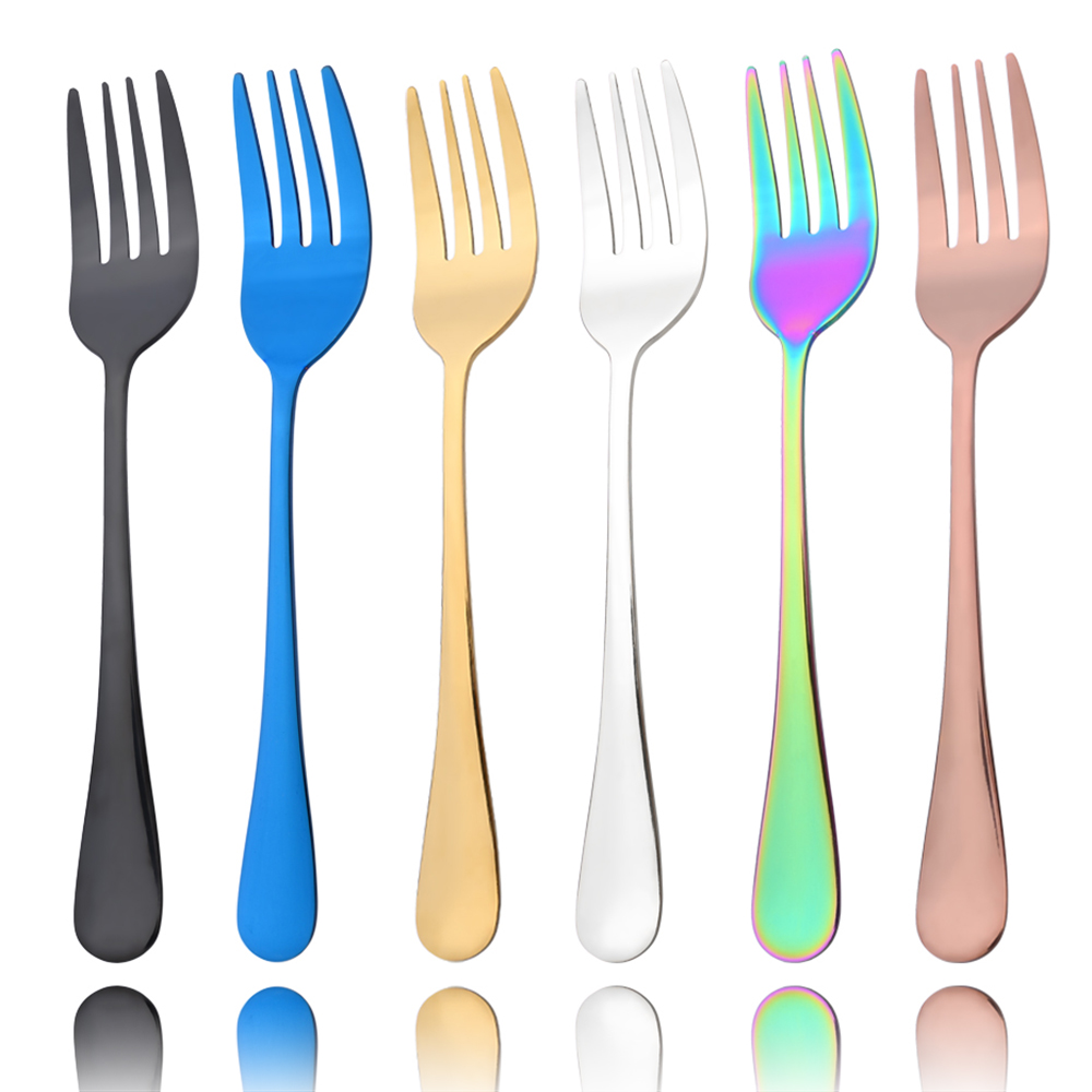 Drmfiy Mirror Dinnerware Dinner Public Fork Restaurant Stainless Steel Distributing Fork Buffet Serving Fork Accessories Tools