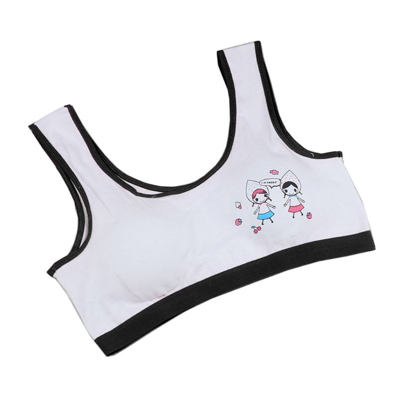 Jente trening lin myk brystholder sport jente bh til tenåringsjenter låve emne til tenåringetone Vest