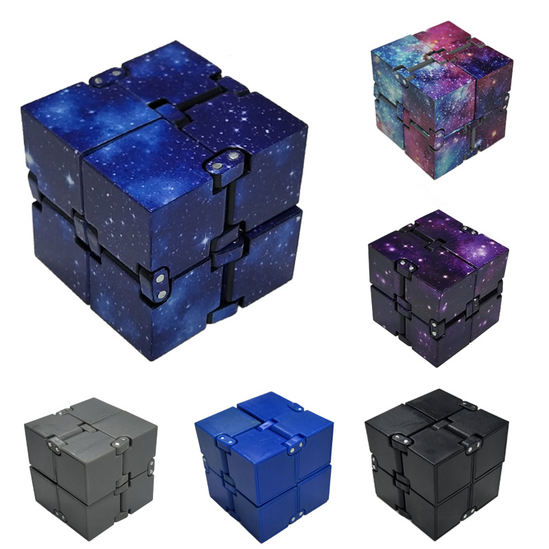 Lnfinite Cube Office Flip Cube Decompression Artifact Fingertip Cube Relieve Anxiety And Irritability Autism Toy