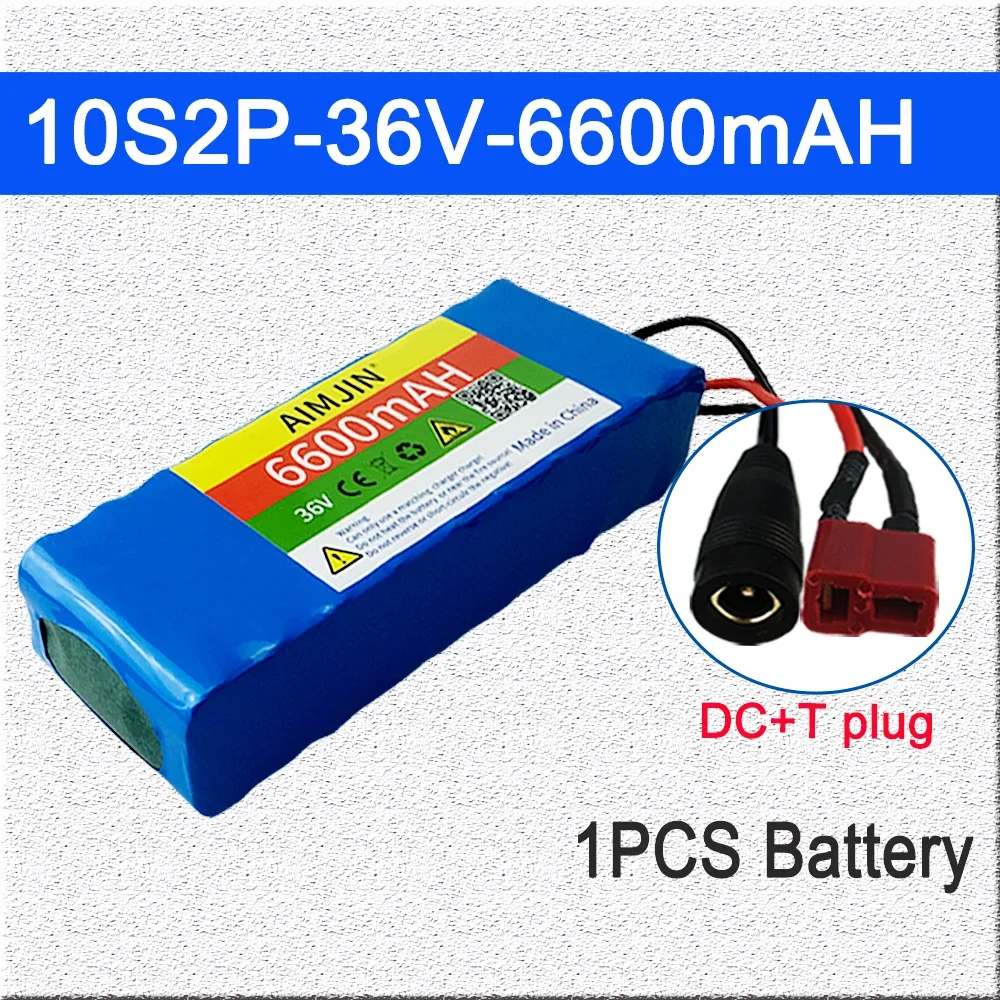 18650 10S2P 36V 6.6Ah Lithium Battery Pack Built-in BMS,For Electric 36V Scooter Bicycle: PURPLE
