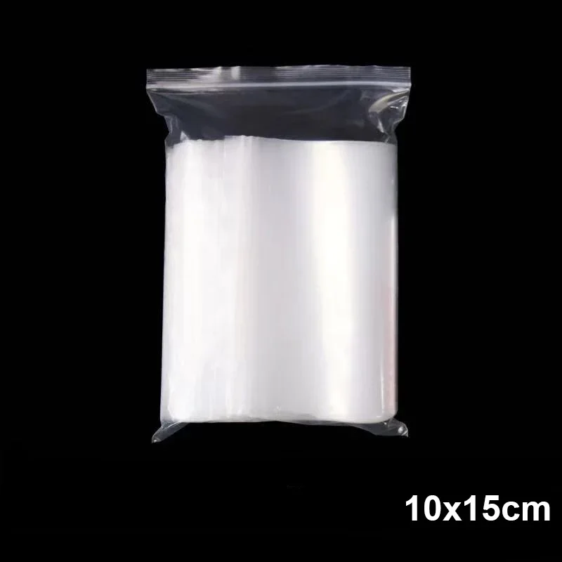 Bolsas transparentes con cremallera para alimentos, joyería, bolsa de almacenamiento al vacío, bolsa de polietileno gruesa y resellable, paquete de organización de cocina, 300/100 Uds.: XL / Verde militar