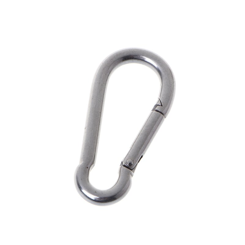 304 Stainless Steel Spring Carabiner Snap Hook Keychain Quick Link Lock Buckle A0KA