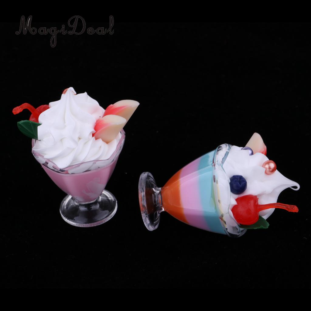 Handmade 1/6 Ice Cream Sundae Foods Model for for BJD Dolls House Accessories Decor
