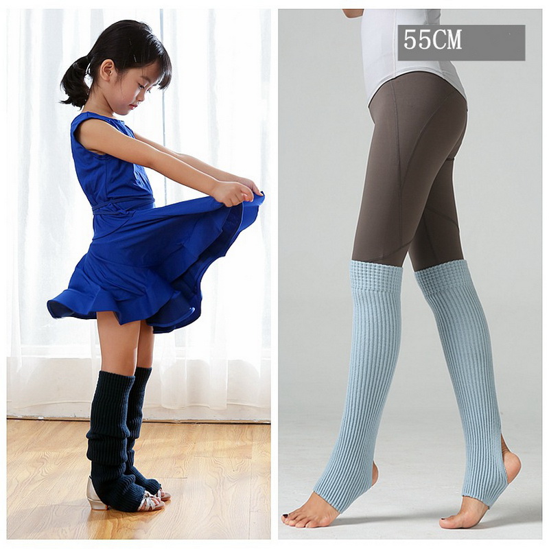 Jambières tricotées pour femmes, 55 CM, chaussettes de Ballet/ventre/danse latine modernes pour filles, manches chaudes pour dames