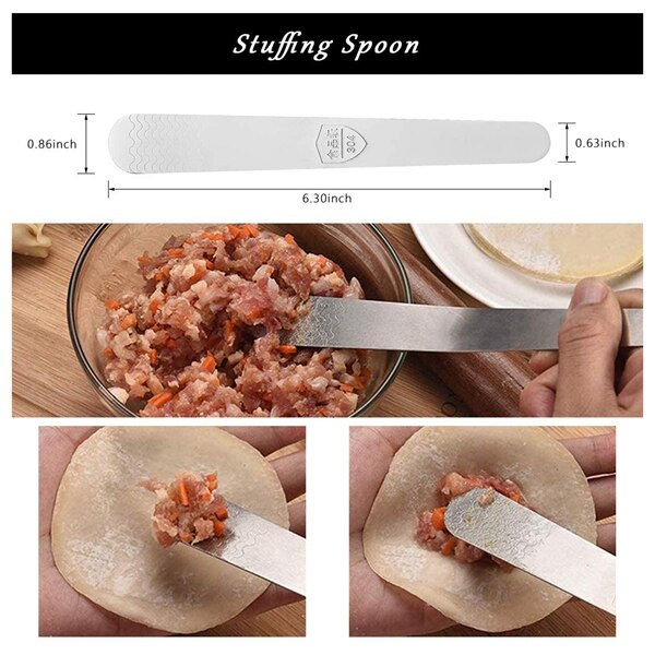 Máquina para hacer empanadillas, 3 uds molde para Dumplings y 3 uds cortador de prensado para piel de Ravioli de masa, 1 Uds cuchara para rellenar Empanadas prensa