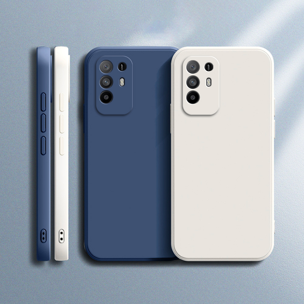 Originele Soft Case voor OPPO A94 A95 5G Coque Camera Bescherming Dunne Vierkante Vloeibare Siliconen Luxe Klassieke Schokbestendige Cover Funda
