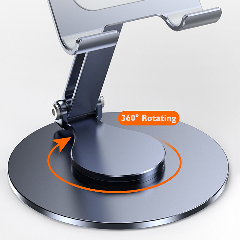 Cell Phone Stand 360° Rotation Adjustable Metal Holder Stand For iPhone iPad Xiaomi Huawei Foldable Desktop Phone Tablet Holder