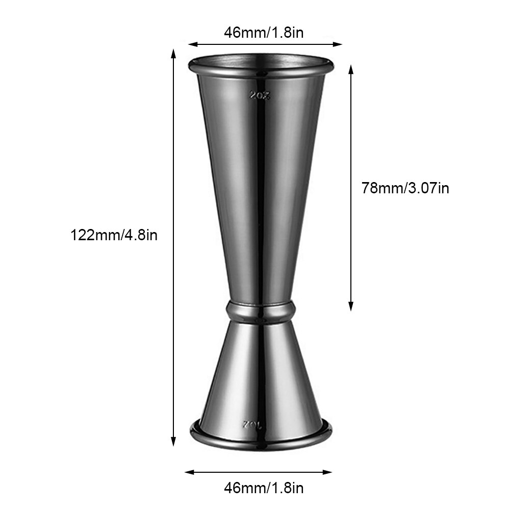 Cocktail Bar Jigger Japanese Stainless Steel Measuring Cup Jigger Double Spirit Bartender Cocktail Shaker Bar Accessories: Navy Blue