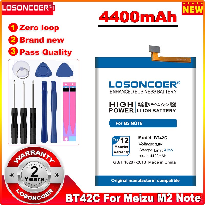 5100mAh BT40 BT41 BT42 BT42C BT43C batería para Meizu M2 Mini batería de MX4 Pro Meizy M1 nota MX4 MX 4 M460 M461 M2 Meilan Note 2