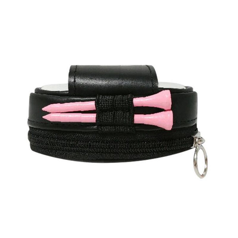 Bolsas pequeñas de pelota de Golf con cremallera para hombre y mujer, conjunto de camisetas con bolas, bolsas de Golf de PU encantadoras, riñonera portátil, 2 colores