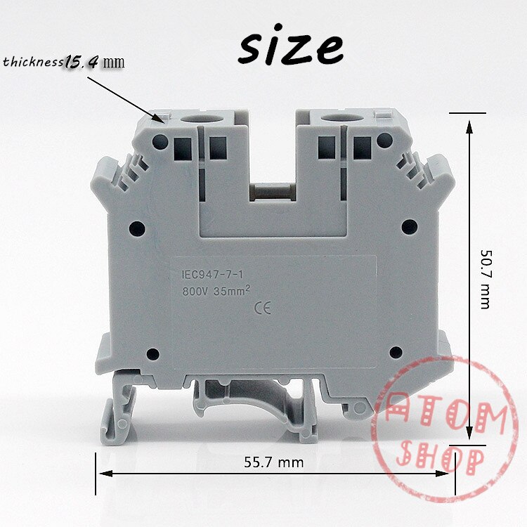 2Pcs UK-35N Geleiding Algemene Purpose Bedrading Terminal Bedrading Boord. Connector. Connector Terminal