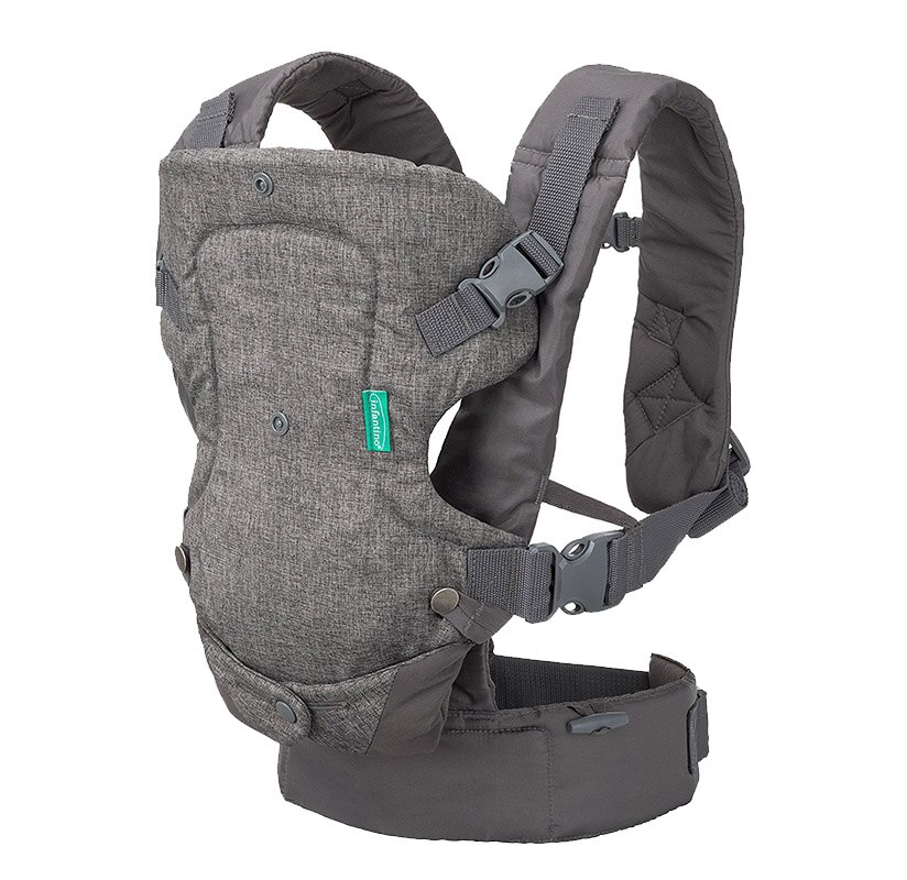 Baby skulderstrop bærbar børnestrop rygsæk tykkere skulder ergonomisk hættetrøje kænguru baby rem: Grå 1