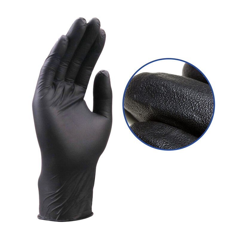 Latex Gloves Disposable 100pcs Black Nitrile Gloves XS/S/M for Household Cleaning Drawing Kitchen Washing Work Protective Gloves