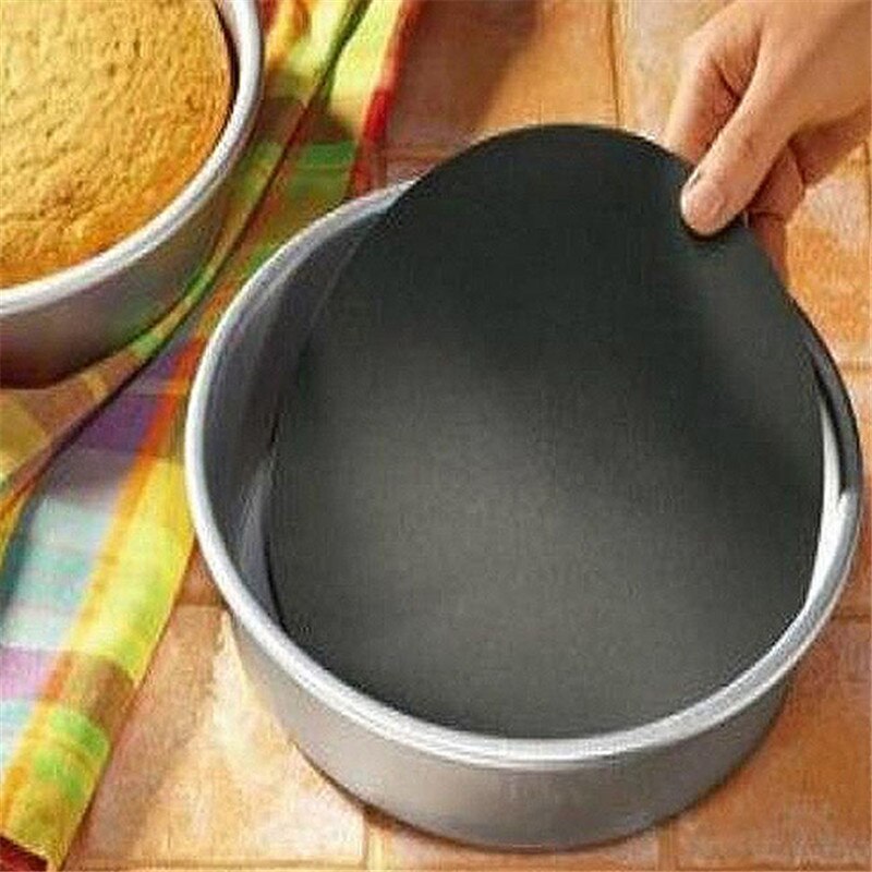 Cooking Baking Mats Non-stick Round Pan Liner Sheet Liners Twin Pack Pan Mat Kitchen Dining Bar Bakeware Pad 2 Pcs