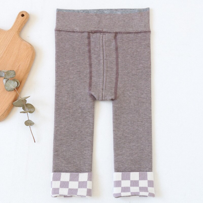 Baby Leggings Herfst En Winter Jongens En Meisjes Plus Fluwelen Verdikking Kan Worden Geopend Negen Punten Baby Warm leggings: coffee / (openable)S(2-4T)
