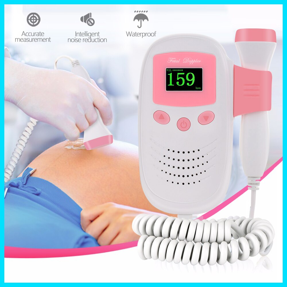 RZ Doppler fetal heart rate monitor pocket Fetal Doppler ultrasound RZ-100S9 ultrasonido doppler fetal heartbeat