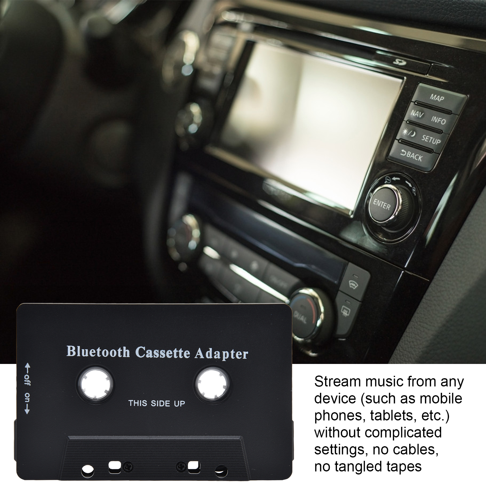 Kabelloser Auto kassetten spieler Adapter Auto kassetten empfänger konverter mit usb kabel ht
