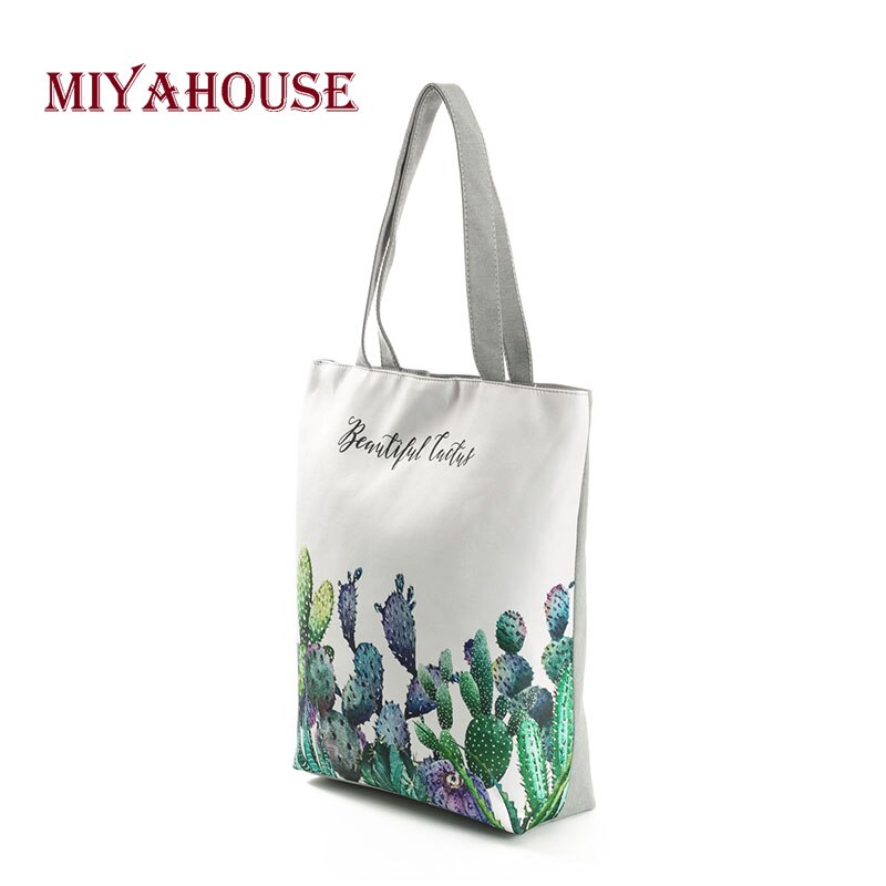 Miyahouse Casual Tote Handtassen Vrouwelijke Groene Plant Schoudertas Voor Vrouwen Zomer Strand Zakken Hoge Capaciteit