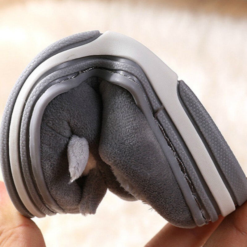 Winter Cartoon Slippers Kids Toddler Girl Flip Flop Baby Boys Fur Slides Cotton Indoor Shoes Warm Fluffy Children Slippers