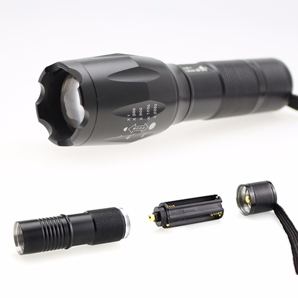 XML-T6 LED Taschenlampe Hohe Lumen Lange Bestrahlungsabstand LED-taschenlampe tragbar Notbeleuchtung Einsatz 18650 AAA Batterie