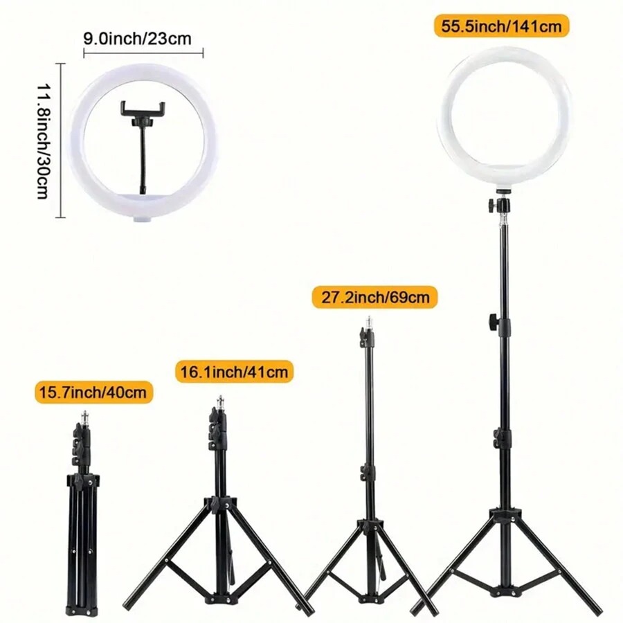 12-inch ringlichtstatief USB Remote Ring Selfie Light met statief Verlicht uw schittering