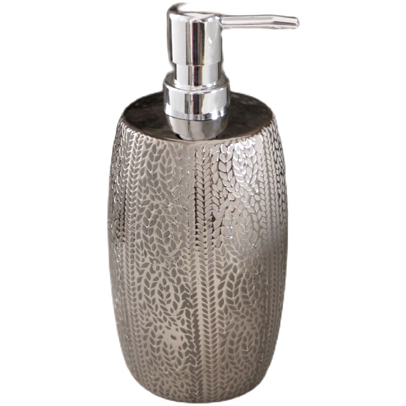 Silver Portable Liquid Soap Dispensers Retro Ceramic Bathroom Accessories Shower Gel Shampoo Bottles: G