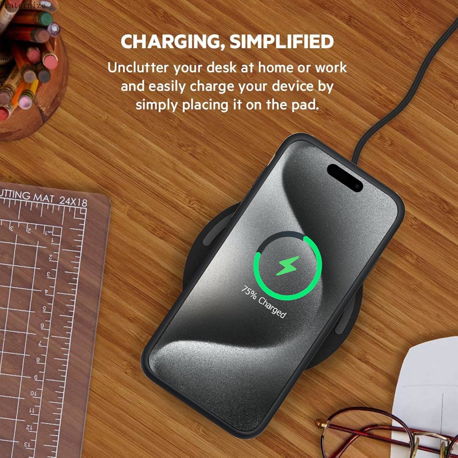 Magnetische kabellose akkuladehülle für iphone 15 Profi max, schutzhülle für magsafe-ladegerät, powerbank-akkupack