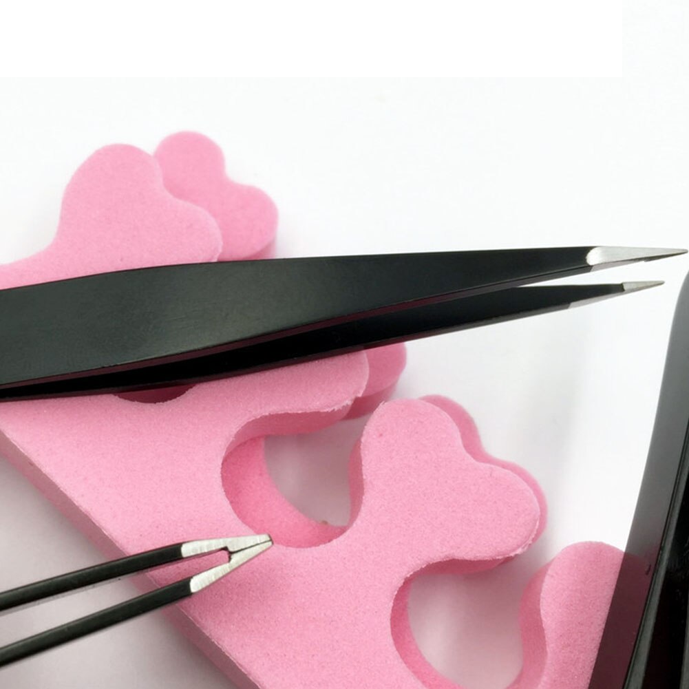 3pcs Splinter Ingrown Hair With Case Makeup Tweezer Set Tool Tip Travel Small Eyebrow Removal Stainless Steel