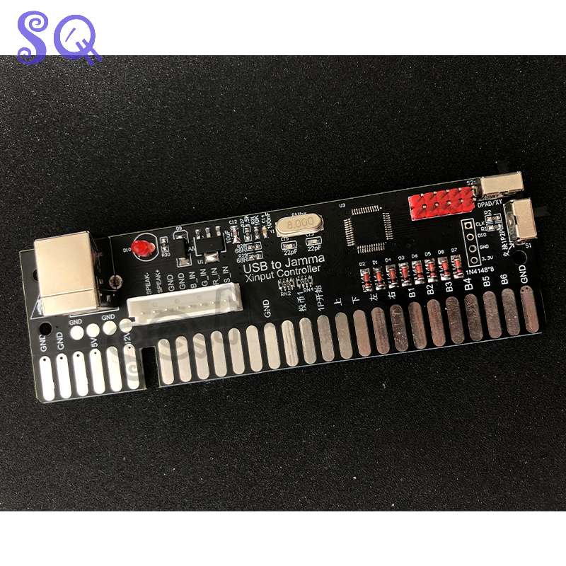 USB zu Jamma Xinput Regler Doppel Joystick Jamma zu PC XY Dpad jederzeit Schalter 1P2P Kartierung Unterstützung Dampf