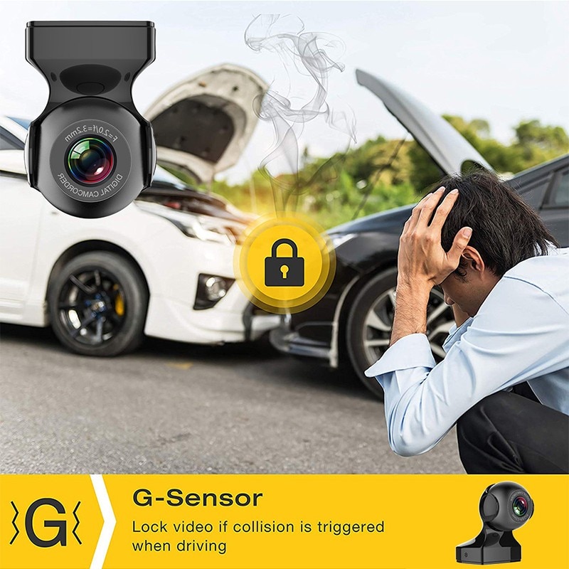 1080p fhd wifi bil dvr bærbar køreoptager nattesyn g-sensor dash kamera 170 ° bred engel parkering overvågning dash cam