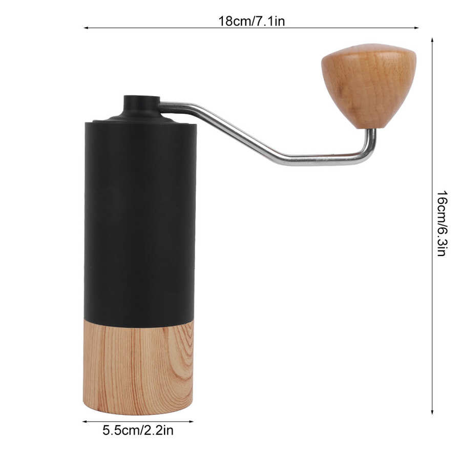 Manual Coffee Grinder Stainless Steel Burr Mill Hand Grinding Machine with Adjustable Setting Coffee Maker Bean Milling Machine