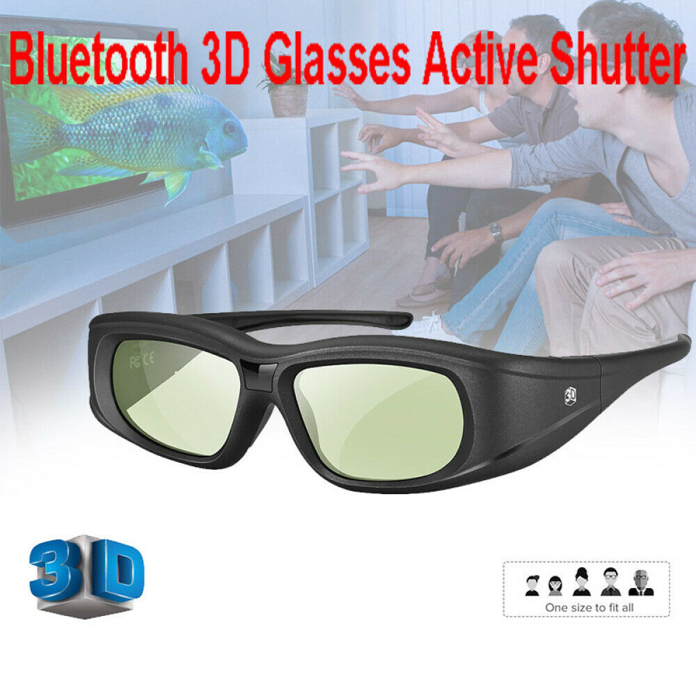 bluetooth 3d briller aktiv lukker oppladbar brille kompatibel med epson sony projektor / sony panasonic samsung 3d tv