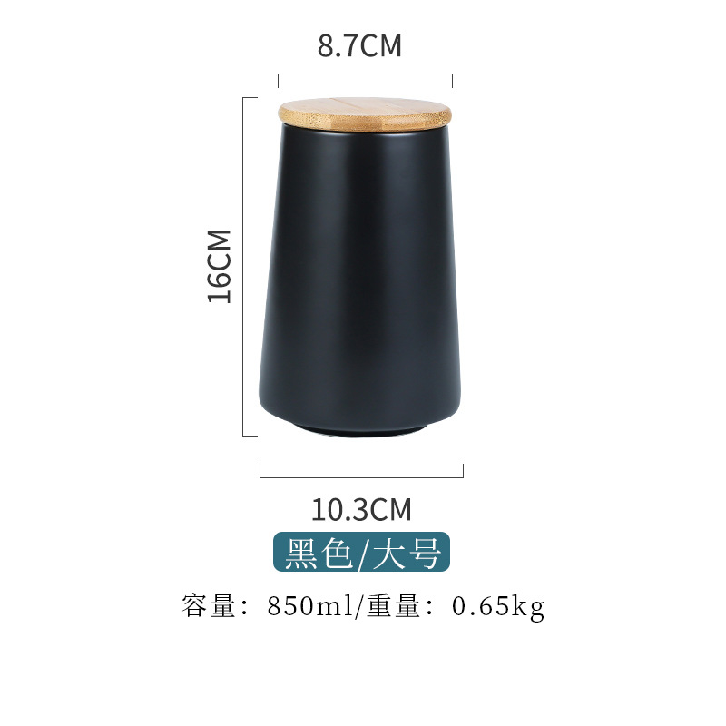 Recipiente de cozinha recipiente de armazenamento de alimentos tanque de armazenamento de alimentos preto e branco conjunto de garrafas de chá cerâmica frasco hermético: Vermelho