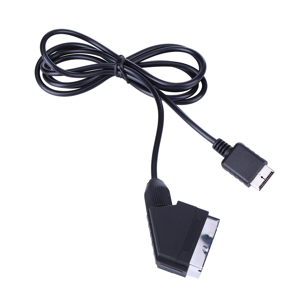 Câble Scart RGB de 2m pour Sony Playstation 1 PS2 PS3 TV AV, cordon de connexion de remplacement, pour Consoles PAL/NTSC