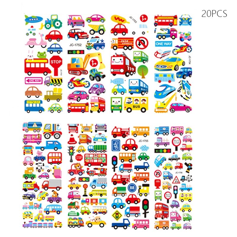 20 Pcs Kids Drawing 3D Stickers for Kids &amp; Toddlers 500+ Puffy Stickers Variety Pack for Scrapbooking Bullet Journal: B-Random Type