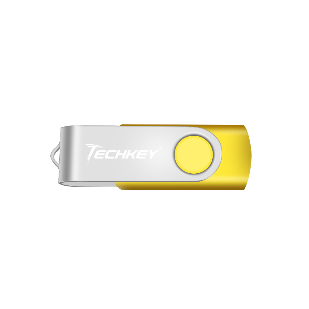 Techkey newest usb flash drive 4gb 8gb pendrive 16gb 32gb флешка Storage usb stick for phone Memory stick: 4GB / yellow