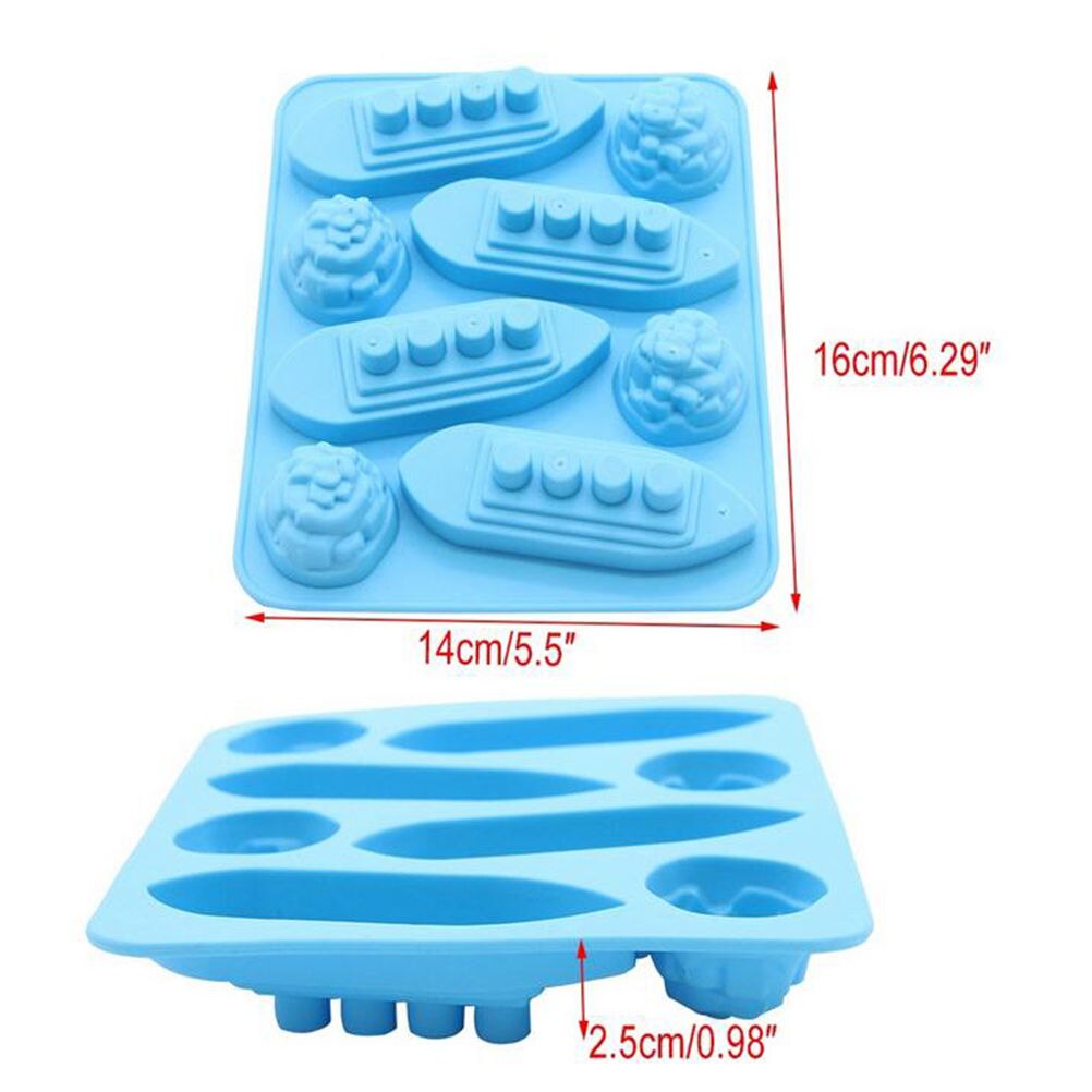 Silicone Titanic Shaped Ice Cube Mold Trays Ice Patterns Boat Iceberg Shape Carving Mold Mould Maker For Party Drink