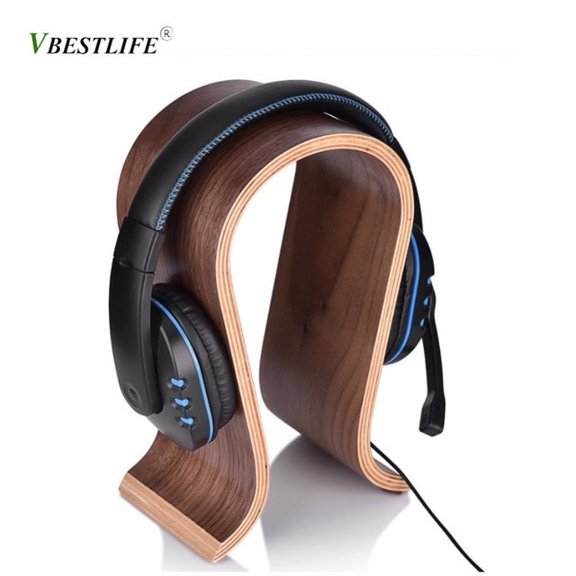 VBESTLIFE U bilden Holz Kopfhörer Stand Halfter Universal- für Sony Headset Schreibtisch Anzeige Regal Gestell KleiderbüGel Stand Halterung für AKG