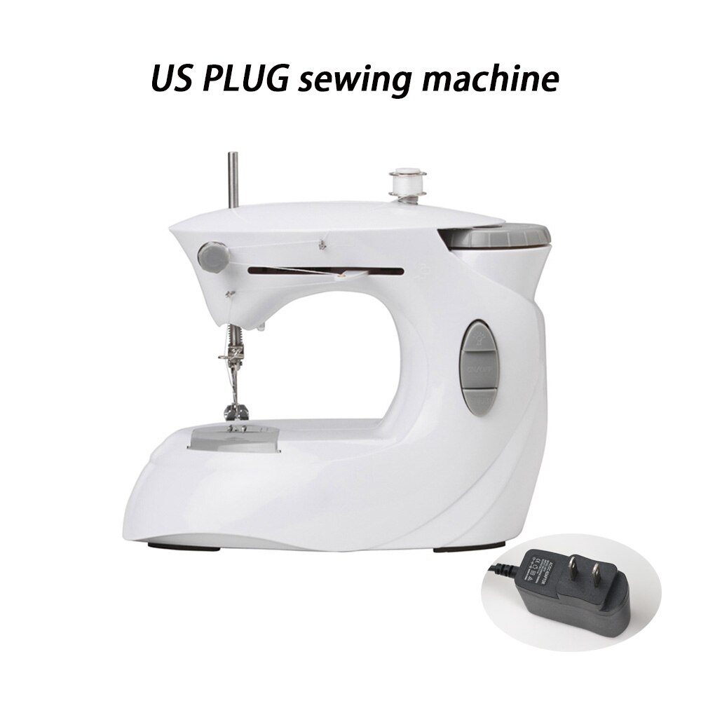 Sewing Machine FootFor Mini Manual Portable Assistant Home Electric Desktop Multi-Function Lockable Button DIY Clothes: US PLUG
