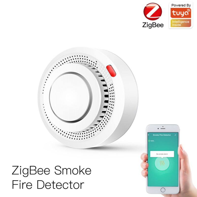 Tuya-Sensor de humo con WIFI, alarma independiente, Detector sensible al fuego, alarma de seguridad para el hogar, equipo contra incendios