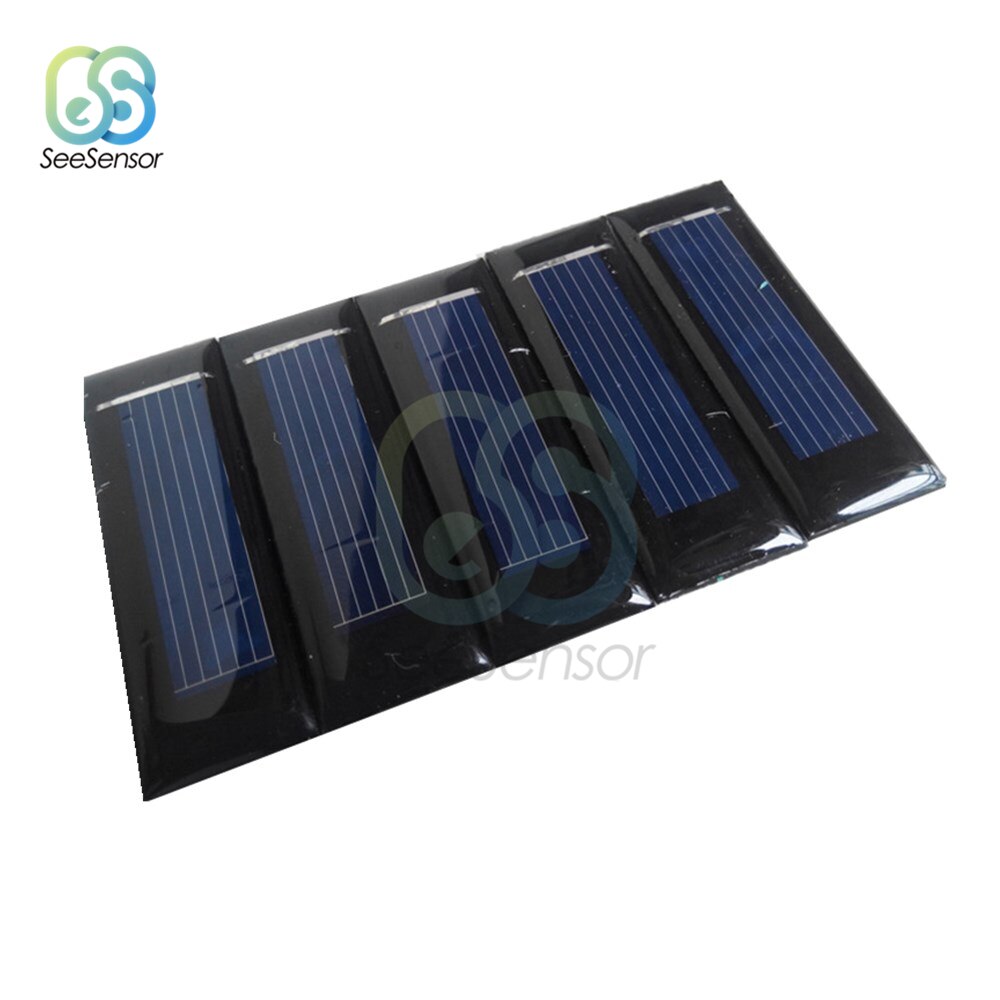 BRCU 10PCS 5V 60mA 68x36mm Micro Mini Solar Cells – Polycrystalline Panels For DIY Projects