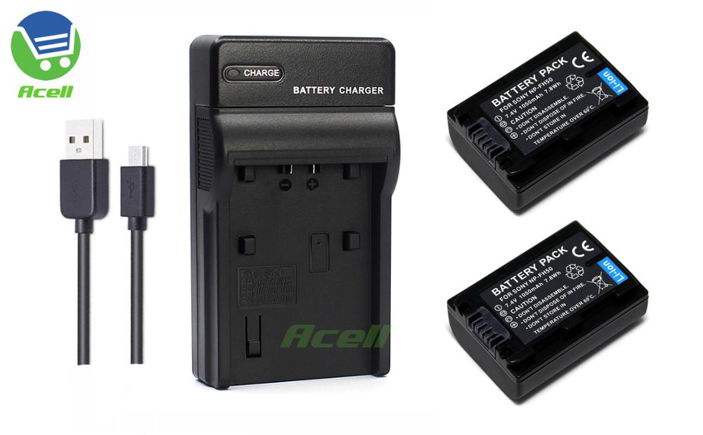 NP-FH50 Battery for SONY a230 a290 a330 a380 a390 DSC-HX200 DSC-HX100 HDR-TG1E HDR-TG3E HDR-TG5E HDR-TG7E Camera: 2Battery 1Charger