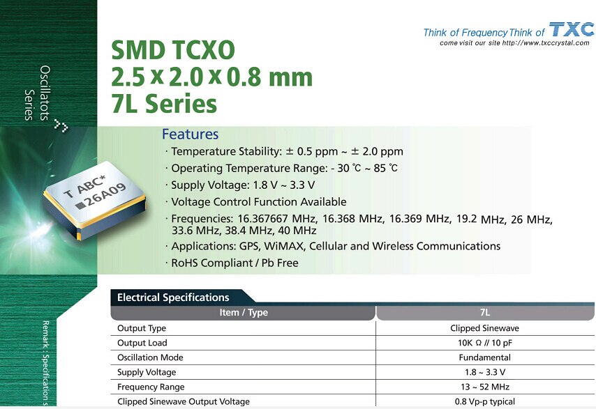 5 sztuk 100% nowy i oryginalny TXC TCXO temperatury subsydium żeton kryształ 2025 2520 1.8V 3.3V 40M 40MHZ 40.000MHZ